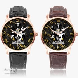 Irish Finglas Irish Coat of Arms Irish Watch Instafamous Quartz Leather Strap