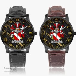 Irish Folliott Irish Coat of Arms Irish Watch Instafamous Quartz Leather Strap