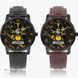 Irish Graham or Grahan Irish Coat of Arms Irish Watch Instafamous Quartz Leather Strap
