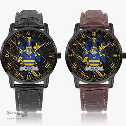 Irish Holte or Holt Irish Coat of Arms Irish Watch Instafamous Quartz Leather Strap