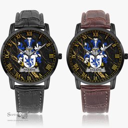Irish Fitz Rith Irish Coat of Arms Irish Watch Instafamous Quartz Leather Strap