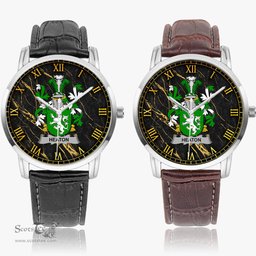 Irish Heaton Irish Coat of Arms Irish Watch Instafamous Quartz Leather Strap