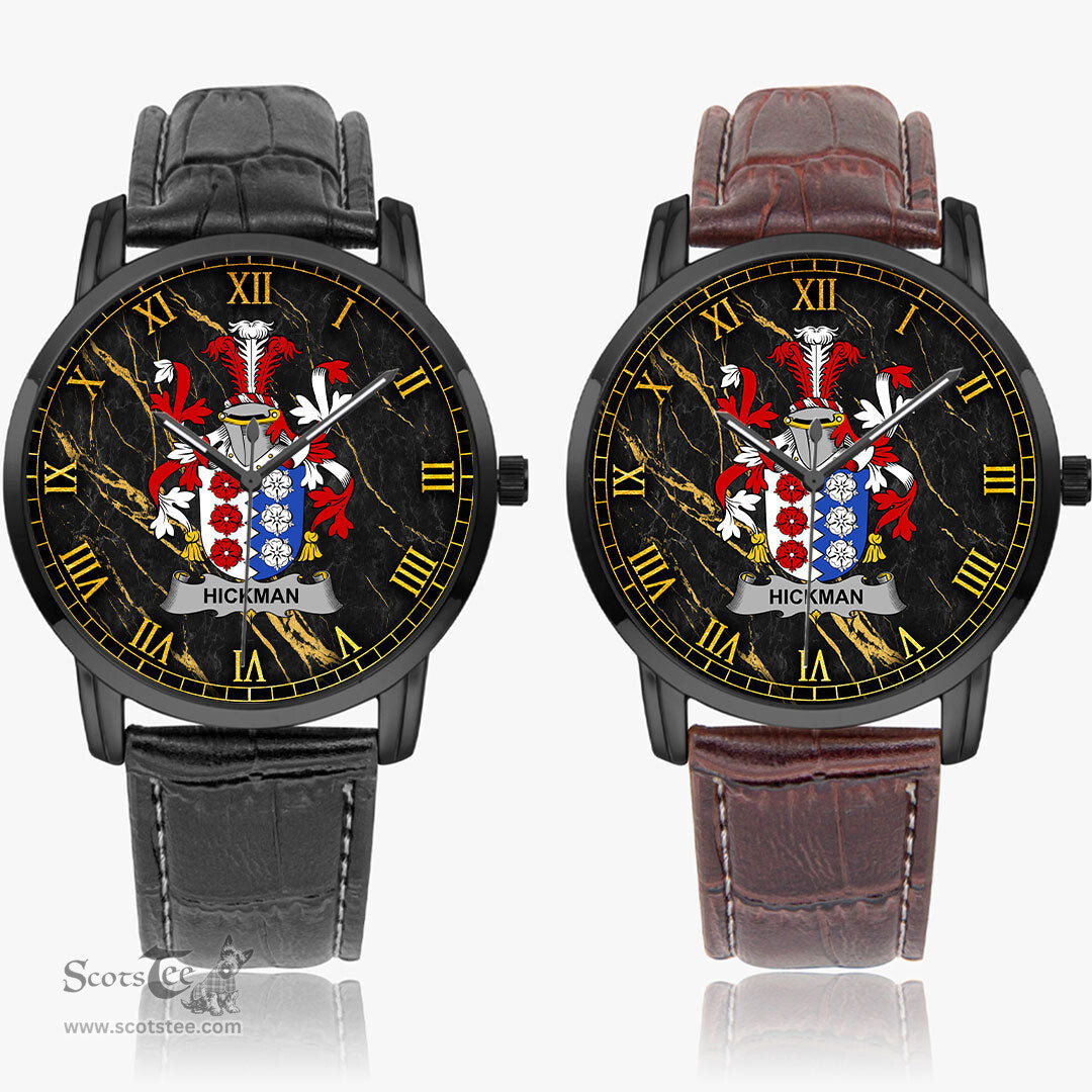 Irish Hickman Irish Coat of Arms Irish Watch Instafamous Quartz Leather Strap