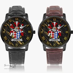 Irish Hickman Irish Coat of Arms Irish Watch Instafamous Quartz Leather Strap
