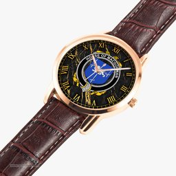 Irish House of MACGORMAN Irish Coat of Arms Irish Watch Instafamous Quartz Leather Strap