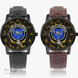 Irish House of MACGORMAN Irish Coat of Arms Irish Watch Instafamous Quartz Leather Strap