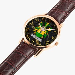 Irish Haly or O Haly Irish Coat of Arms Irish Watch Instafamous Quartz Leather Strap