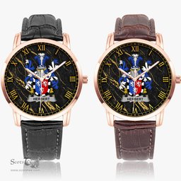 Irish Herbert Irish Coat of Arms Irish Watch Instafamous Quartz Leather Strap