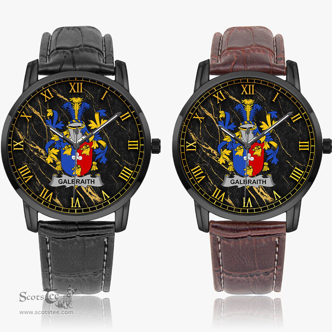 Irish Galbraith Irish Coat of Arms Irish Watch Instafamous Quartz Leather Strap