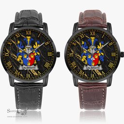 Irish Galbraith Irish Coat of Arms Irish Watch Instafamous Quartz Leather Strap