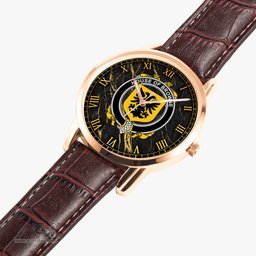 Irish House of BROWNE Irish Coat of Arms Irish Watch Instafamous Quartz Leather Strap