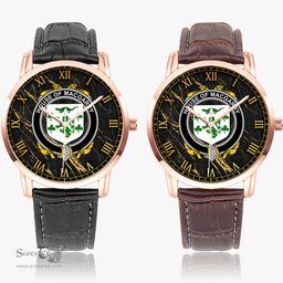 Irish House of MACGARRY Irish Coat of Arms Irish Watch Instafamous Quartz Leather Strap
