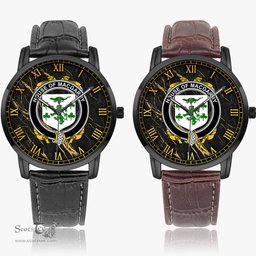 Irish House of MACGARRY Irish Coat of Arms Irish Watch Instafamous Quartz Leather Strap