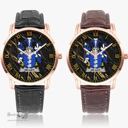 Irish Healey or O Healey Irish Coat of Arms Irish Watch Instafamous Quartz Leather Strap