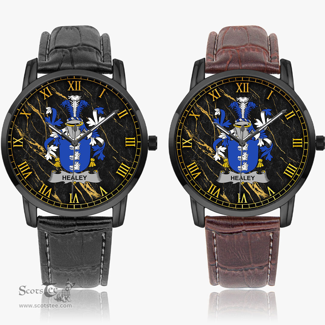 Irish Healey or O Healey Irish Coat of Arms Irish Watch Instafamous Quartz Leather Strap