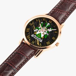 Irish HawkinsIII Irish Coat of Arms Irish Watch Instafamous Quartz Leather Strap