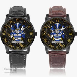 Irish Hamill Irish Coat of Arms Irish Watch Instafamous Quartz Leather Strap