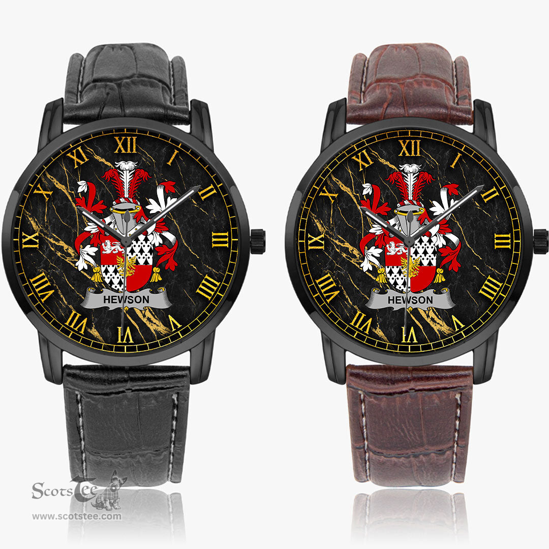 Irish Hewson Irish Coat of Arms Irish Watch Instafamous Quartz Leather Strap