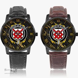 Irish House of BLAKE Irish Coat of Arms Irish Watch Instafamous Quartz Leather Strap