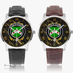 Irish House of O KIERAN Irish Coat of Arms Irish Watch Instafamous Quartz Leather Strap
