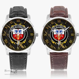 Irish House of O MULVIHILL Irish Coat of Arms Irish Watch Instafamous Quartz Leather Strap