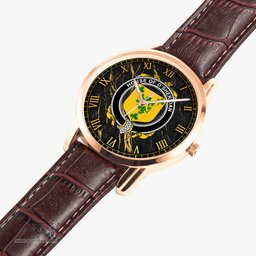 Irish House of O SHERIDAN Irish Coat of Arms Irish Watch Instafamous Quartz Leather Strap