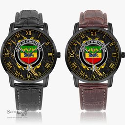 Irish House of O HEFFERNAN Irish Coat of Arms Irish Watch Instafamous Quartz Leather Strap