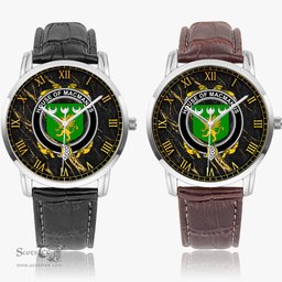 Irish House of MACMANUS Irish Coat of Arms Irish Watch Instafamous Quartz Leather Strap