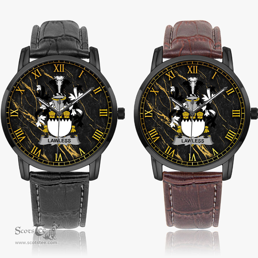 Irish Lawless Irish Coat of Arms Irish Watch Instafamous Quartz Leather Strap