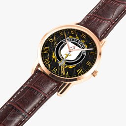 Irish House of O DAVOREN Irish Coat of Arms Irish Watch Instafamous Quartz Leather Strap