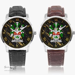 Irish Leech Irish Coat of Arms Irish Watch Instafamous Quartz Leather Strap