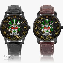 Irish Leech Irish Coat of Arms Irish Watch Instafamous Quartz Leather Strap