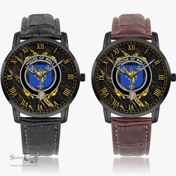 Irish House of WALL Irish Coat of Arms Irish Watch Instafamous Quartz Leather Strap