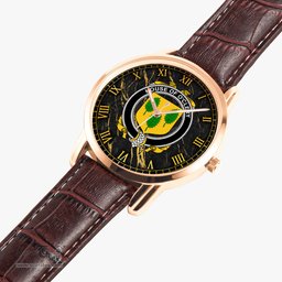 Irish House of O CLERY Irish Coat of Arms Irish Watch Instafamous Quartz Leather Strap
