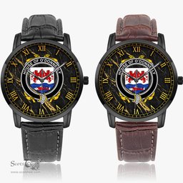 Irish House of O DONNELLY Irish Coat of Arms Irish Watch Instafamous Quartz Leather Strap