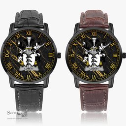 Irish Lovett Irish Coat of Arms Irish Watch Instafamous Quartz Leather Strap