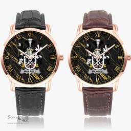 Irish Maxwell Irish Coat of Arms Irish Watch Instafamous Quartz Leather Strap
