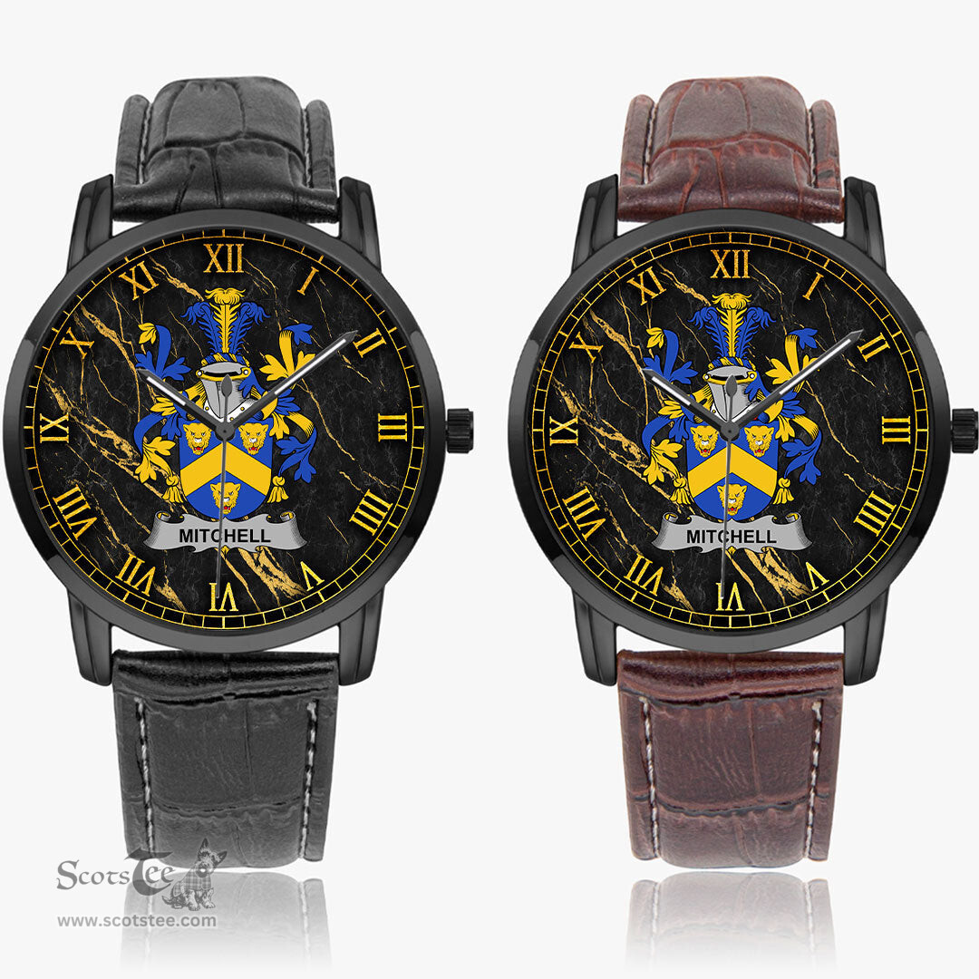 Irish Mitchell Irish Coat of Arms Irish Watch Instafamous Quartz Leather Strap