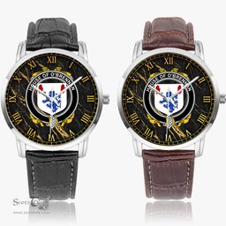 Irish House of O BRENNAN Connacht Irish Coat of Arms Irish Watch Instafamous Quartz Leather Strap