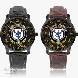 Irish House of O BRENNAN Connacht Irish Coat of Arms Irish Watch Instafamous Quartz Leather Strap