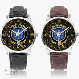 Irish House of O DUGGAN Irish Coat of Arms Irish Watch Instafamous Quartz Leather Strap