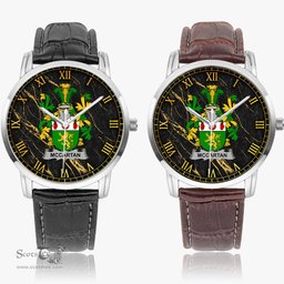 Irish McCartan Irish Coat of Arms Irish Watch Instafamous Quartz Leather Strap