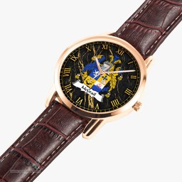 Irish McGrail Irish Coat of Arms Irish Watch Instafamous Quartz Leather Strap