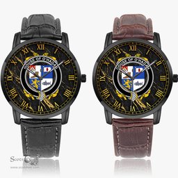 Irish House of O HAGAN Irish Coat of Arms Irish Watch Instafamous Quartz Leather Strap