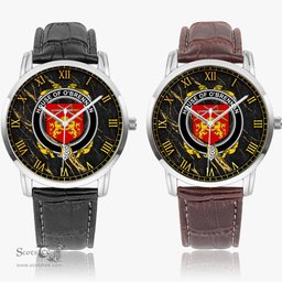Irish House of O BRENNAN Ossory Irish Coat of Arms Irish Watch Instafamous Quartz Leather Strap