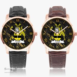 Irish McFall Irish Coat of Arms Irish Watch Instafamous Quartz Leather Strap