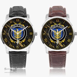 Irish House of O DUNN Irish Coat of Arms Irish Watch Instafamous Quartz Leather Strap