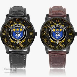 Irish House of O FLYNN Irish Coat of Arms Irish Watch Instafamous Quartz Leather Strap
