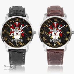 Irish McGowan or McGouan Irish Coat of Arms Irish Watch Instafamous Quartz Leather Strap