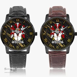 Irish McGowan or McGouan Irish Coat of Arms Irish Watch Instafamous Quartz Leather Strap